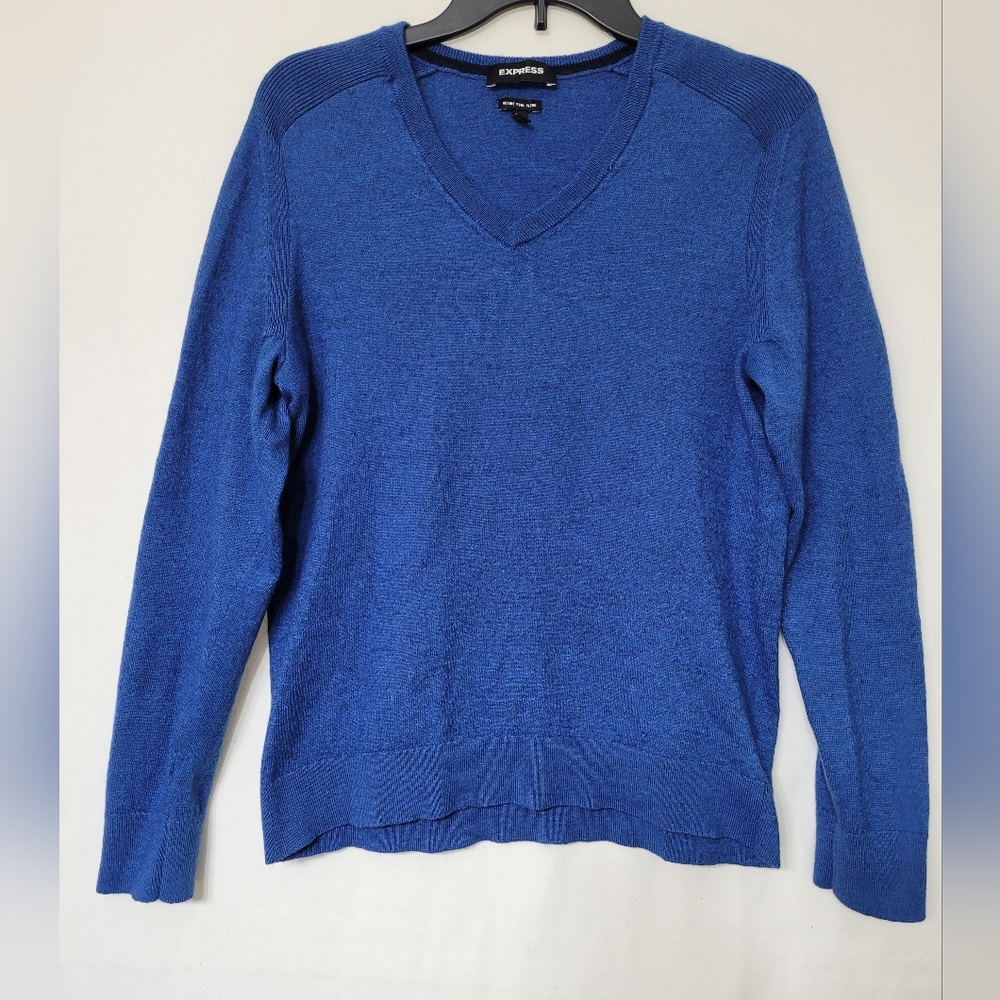 EXPRESS Blue Merino Wool Blend Sweater Size Large